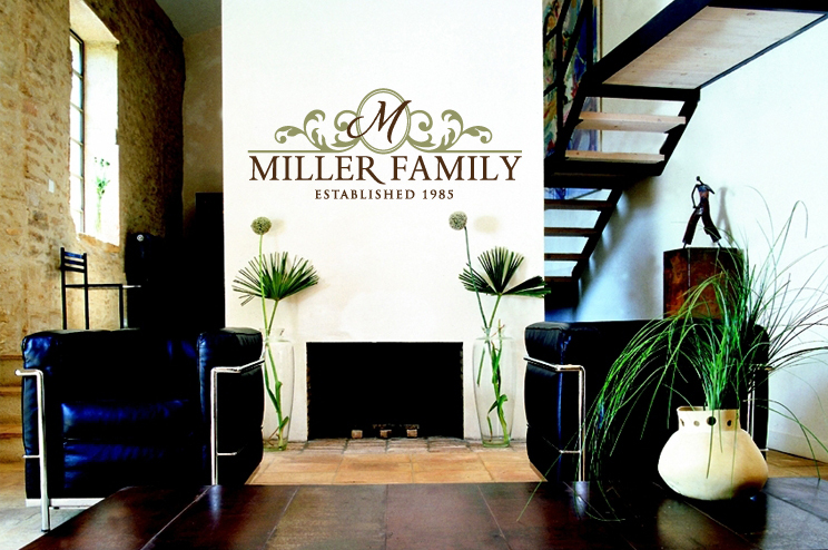 Family Monogram Wall Decal